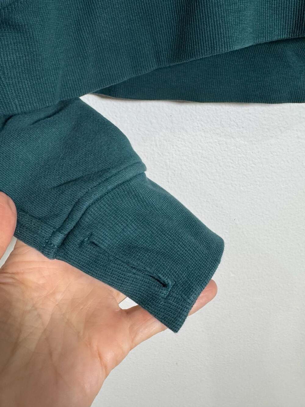 Lululemon Scuba Oversized Funnel Neck Half Zip Pullover Storm Teal M/L - Picture 5 of 12